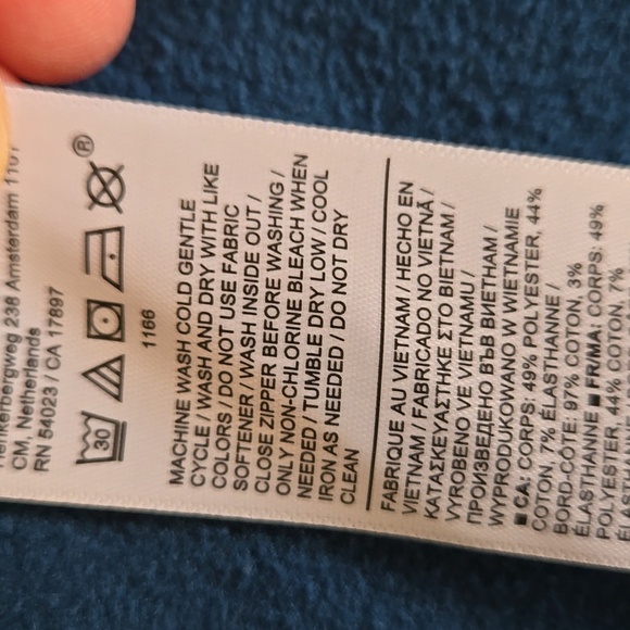 Athleta Blue Full Zip Sweatshirt Jacket, Womens Large Tall, Great Condition - Picture 10 of 11